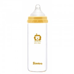Simba Ultra-Light Glass Feeding Bottle (260ml / 8oz) (Orange)