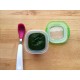 OXO TOT Feeding Spoon Set With Soft Silicone (Twin Pack) - Green