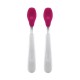 OXO TOT Feeding Spoon Set With Soft Silicone (Twin Pack) - Pink