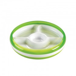 OXO TOT Divided Plate With Removable Ring (Green)