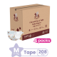 [Bundle of 4] Iconic Babycare Ultrasoft Day & Night Baby Diaper Tape NB120/S224/M208/L192