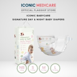 Iconic Babycare Signature Day & Night Baby Diaper Tape NB28/S50/M44/L38 (Pack)