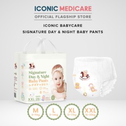 Iconic Babycare Signature Day & Night Baby Diaper Pants M44/L38/XL32/XXL28 (Pack)