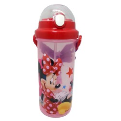 DISNEY MINNIE MOUSE SUMMER 650ML WATER BOTTLE WITH STRAW * BPA FREE