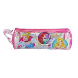 Disney Princess Castle Transparent Round Pencil Bag Set