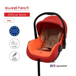 Sweet Heart Paris Car Seat cum Carriage (Red Orange) - 2019 Edition