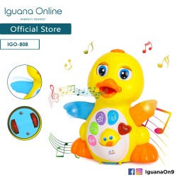 Iguana Online Early Education Electric Baby Toy Bump and Go Dancing Duck with Music for Children Ki