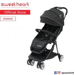 OOS Sweet Heart Paris St Genius Compact Fold Stroller with Aluminum Frame (Black)