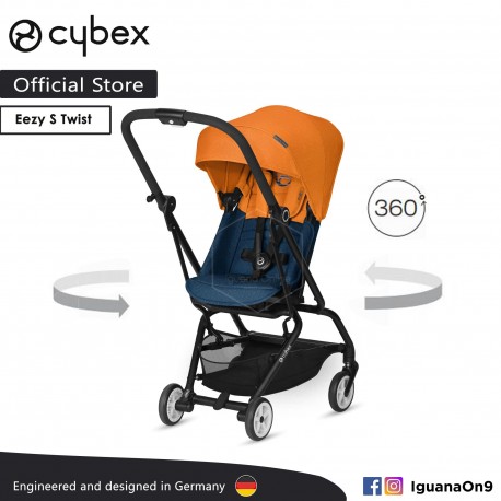 CYBEX GOLD EEZY S TWIST (Tropical Blue) Stroller With 360 Degree Rotation - Cybex Malaysia Official