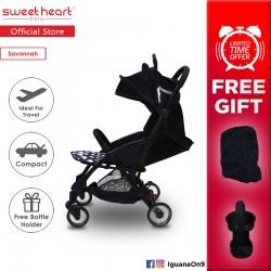 Sweet Heart Paris Compact Stroller SAVANNAH SE with Free Travel Bag (Cute Black Mouse Design)