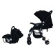 Sweet Heart Paris 2 in 1 Travel System Stroller with Two Way Push (Black)