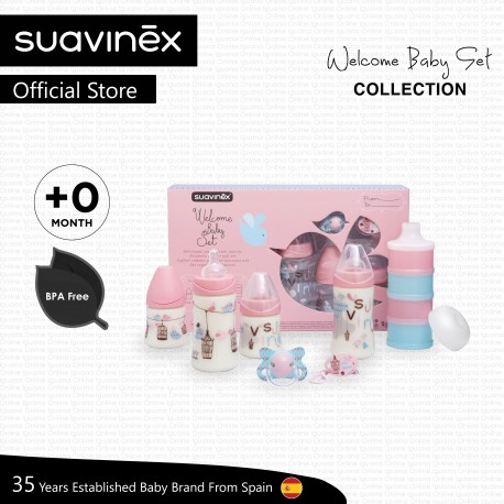 Suavinex Welcome Baby Set Collection for Newborn Baby (Pink)