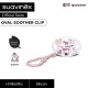 Suavinex Fusion Collection BPA Free 0+ Months Oval Soother Pacifier Clip (Pink Dog)