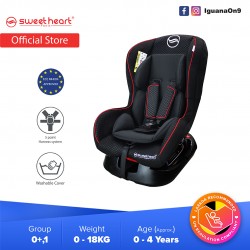 Sweet Heart Paris Group 01 Baby Car Seat Assurance JPJ Approved MIROS and ECE R44/04 Certified (Black)