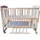 Sweet Heart Paris Pine Wood Multi Functional Baby Wooden Cot with Height Adjustable Layer