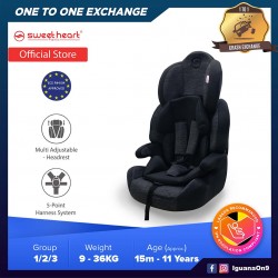 Sweet Heart Paris CS Crown Safety Car Seat Booster with EPS Foam Protection ECE R44/04 (Black)