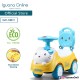 Iguana Online Cute Kitty Cat with Smart Educational Steering Wheels Ride On Car Tolo Car (Yellow)