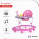 Sweet Heart Paris Baby Walker with Cute Toys Music Activity Tray Buttons (Pink)