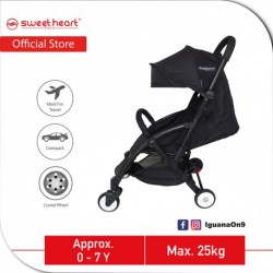 Sweet Heart Paris Compact Stroller Savannah (Black) with Free Travel Bag