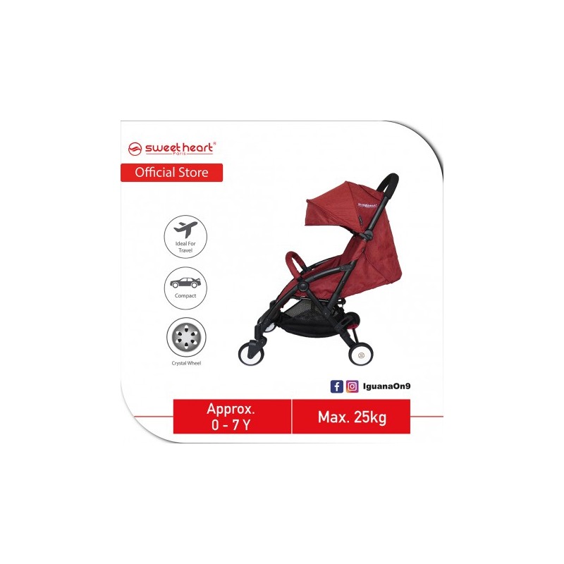Sweet Heart Paris Compact Stroller Savannah (Red) with ...