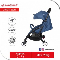 Sweet Heart Paris Compact Stroller Savannah (Blue) with Free Travel Bag