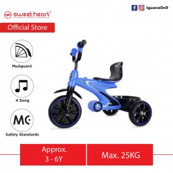 Sweet Heart Paris Sport Multifunctional Mc Certificate  Children Tricycle with Anti Skid Pedal (Blue)