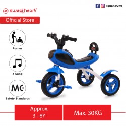 Sweet Heart Paris Children Tricycle with Anti Skid Pedal (Blue)