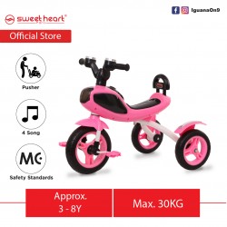 Sweet Heart Paris Children Tricycle with Anti Skid Pedal (Pink)