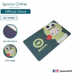 Iguana Online High Grade Non-slip Bathroom Floor Mat Rectangle with Cute Animal Designs (Frog)