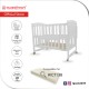 Sweet Heart Paris Multi Functional Baby Bed Rocking Cradle Wooden Infant Toddler Baby Cot with Parent Bed Height