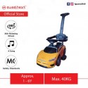 Sweet Heart Paris 3 in 1 Musical Ride On Car Tolo Car Push Bar Safety Bar Sports Car Fast Car (Canary Yellow)