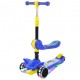 Iguana Online Highly Adjustable Scooter 3 Wheels Stylish Foldable Portable Light Wheels and Music SCO (Blue Upgraded)