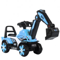 Iguana Online Children Excavator Ride On Construction Car with Music and Light (Blue)