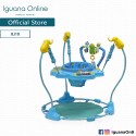 Iguana Online Blue Circus Baby Jumper Cute Animal Walker with Cute Cartoons Activity Tray (Blue)