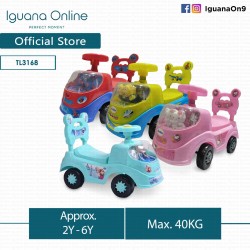 Iguana Online Musical Ride On Car Tolo Car Superheroes Cute Kitty Princess (Pink)