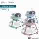 Iguana Online O Shape Baby Walker Portable Folding Convenient LED Music with EVA 360 Round Wheels (Teal)