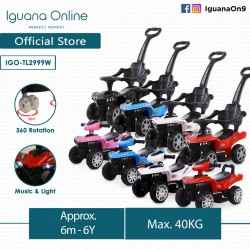 Iguana Online Extreme Off Road ATV All Terrain Tolo Car Sport Ride On Car Music Light Pushbar (Red)