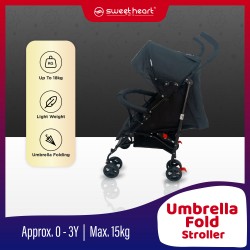 Sweet Heart Paris Durable Oxford Fabric Buggy Stroller with Umbrella Fold (Zebra Black)