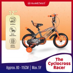 [SENANG PASANG] Sweet Heart Paris CB1201 X-TANK AIR 12 Inches Single Speed Children Bicycle With Training (Suitable for 3 - 5 YO