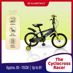 [SENANG PASANG] Sweet Heart Paris X-TANK AIR 16 Inches Children's Kid Bicycle with Mudguard| Basket and Training Wheels (Blue)