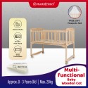 Sweet Heart Paris Multi Functional Baby Bed Rocking Cradle Wooden Infant Toddler Baby Cot WCT108
