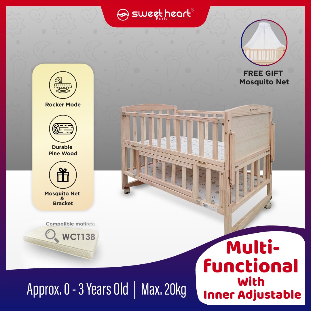 Pine wood clearance cot