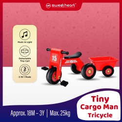 Sweet Heart Paris TC540 Tiny Cargo Man Tricycle With Little Storage Cart (Red)