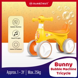 Sweet Heart Paris TCB211 Bunny Bubble Machine Tricycle With Music And Light (Honey Yellow)