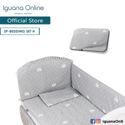 Iguana Online 100% Cotton Baby Soft Crib Bedding Set Sheet Head Neck Body Support Pillow For WCT138 (Set H)