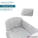 Iguana Online 100% Cotton Baby Soft Crib Bedding Set Sheet Head Neck Body Support Pillow For WCT138 (Set H)