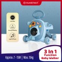 Sweet Heart Paris BWM606 Multifunctional 3in1 Taxi-Scooter-Walker Stand Learning Anti-Rollover Baby Music Walker 7m+ (Blue)