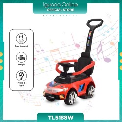 Iguana Turbo Blast Ride-On TL5188W Enhanced with Music and Light For 1-5 Year Old Age (Red)