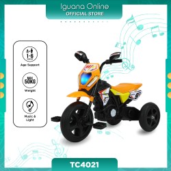Iguana Motocross Adventure Trike TC4021 Revamped with Music  and  Light For 1-6 Year Old Age (Orange)