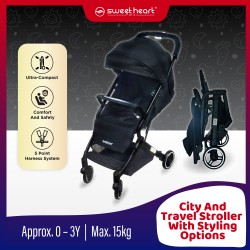 Sweet Heart Paris ARRAS S Spacious and Comfortable City And Travel Stroller With Styling Options (Newborn to 4 Years Old)